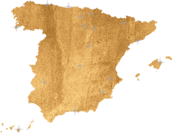 Mapa de España con los pueblos participantes