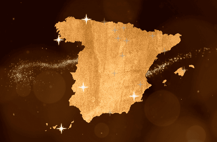 Mapa de España con los pueblos